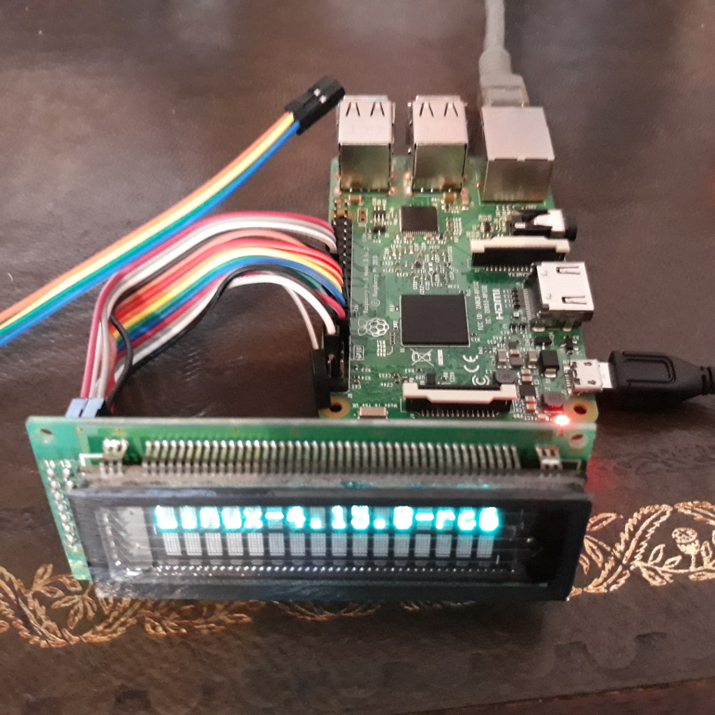 Raspberry Pi with Sasem LCD module